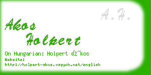 akos holpert business card